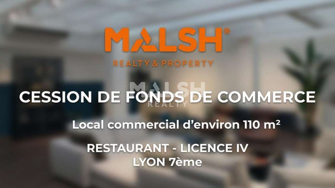 Vente FDC restaurant licence IV à Lyon 7ème
