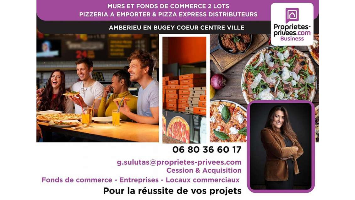 Murs et fond de commerce pizzeria à Ambérieu