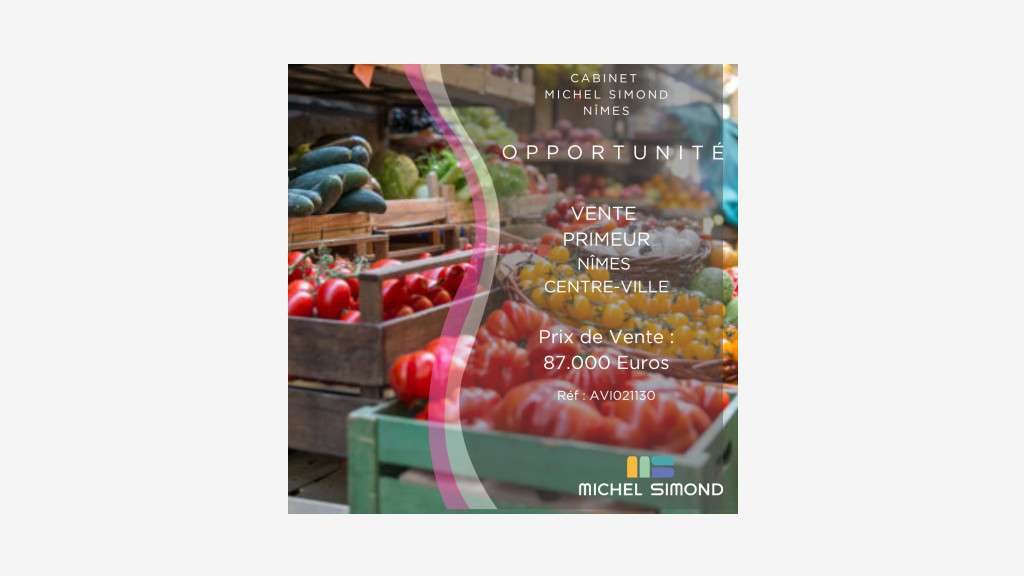 Vente FDC primeur en centre-ville du Gard
