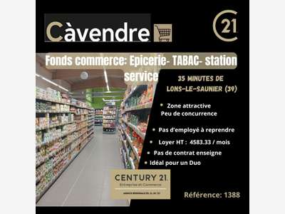 Vente supermarché secteur touristique dept Jura