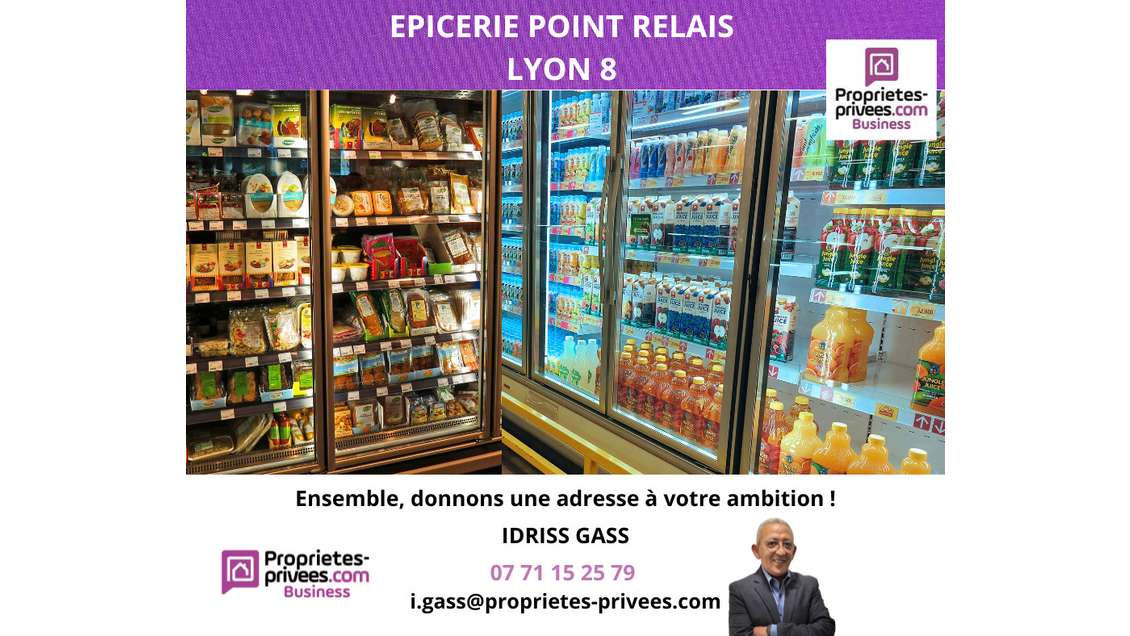 Vente épicerie alimentation équipée à Lyon 69008
