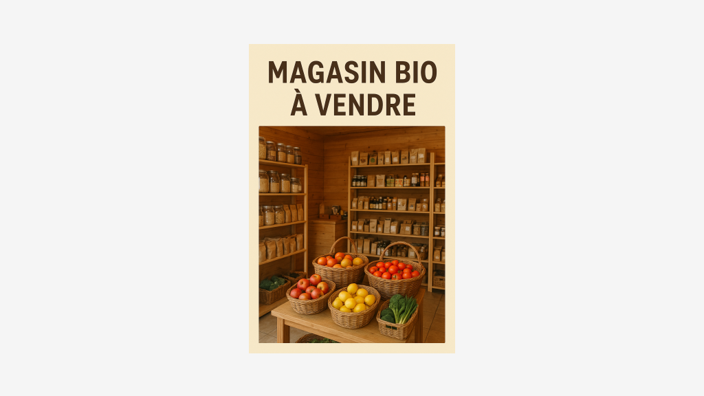 Vente épicerie bio ca 889 k€ dans la Manche