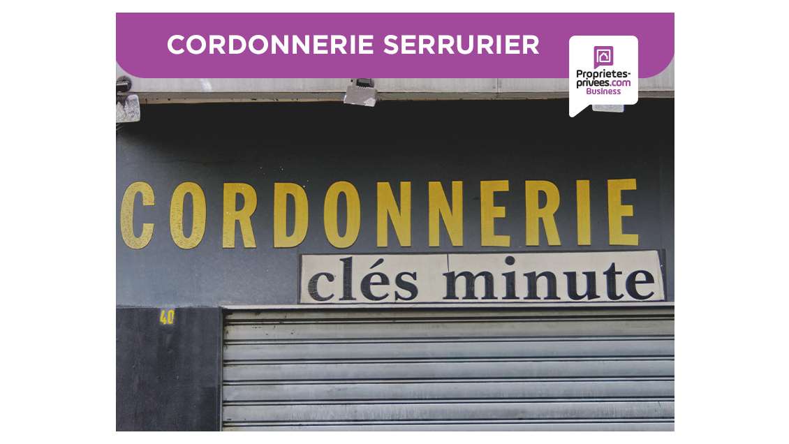 Vente cordonnerie serrurier clés minute Reims