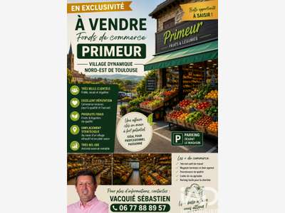 Vente FDC primeur secteur Nord-Est de Toulouse