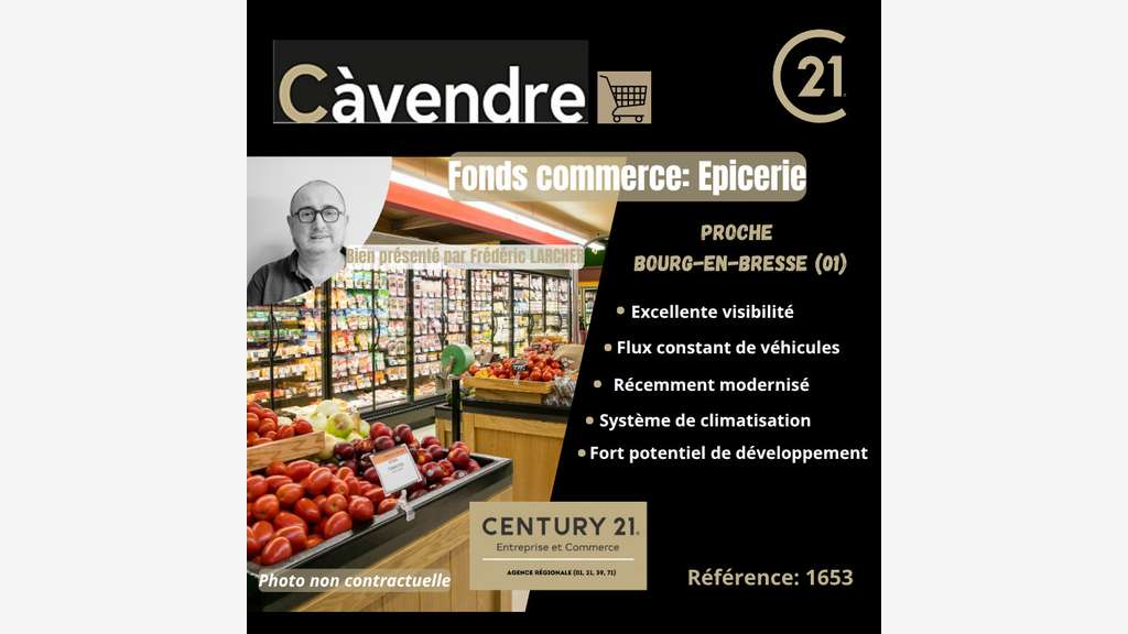 Vente FDC épicerie proche de Bourg En Bresse