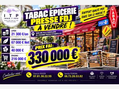 Vente beau FDC tabac épicerie presse FDJ à Etampes