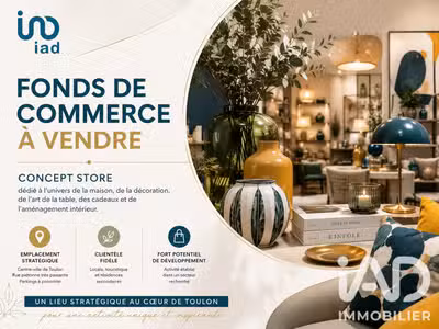 Vente FDC Mobilier-décoration au centre de Toulon