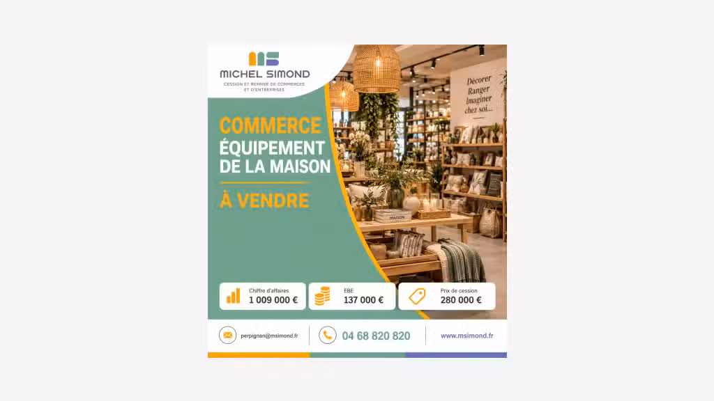 Vente FDC équipement de la maison décoration 66