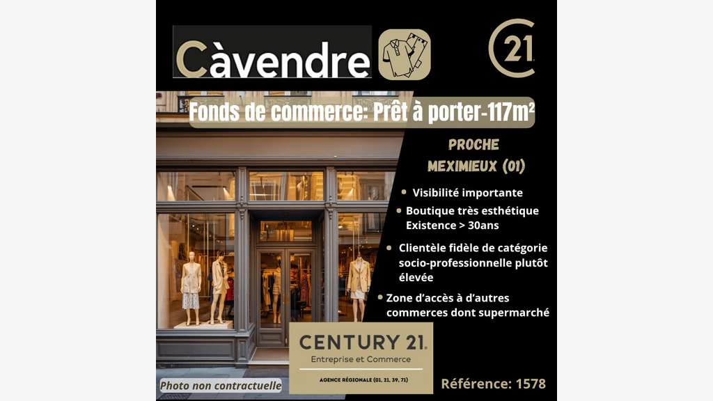 Vente FDC prêt à porter proche de Meximieux