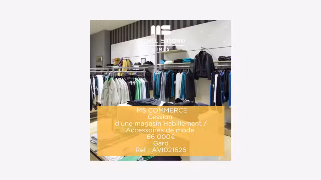 Vente FDC habillement accessoires à Nîmes centre