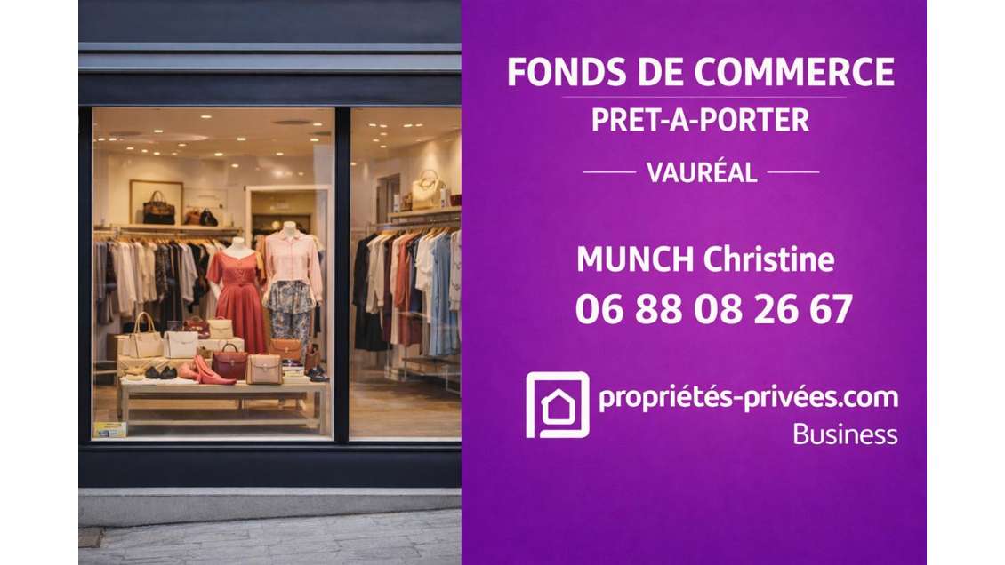 Vente FDC prêt à porter mode à Vauréal