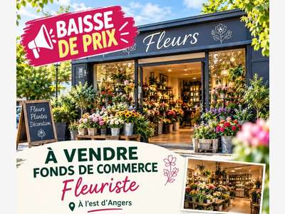 Vente magasin de fleurs à l'Est d'Angers