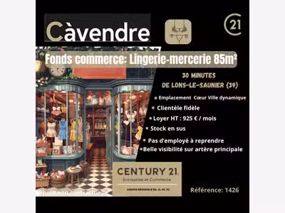 Vente FDC lingerie et mercerie à Lons le Saunier