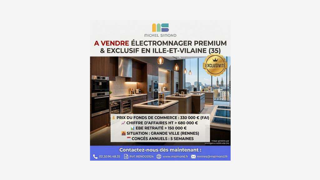 VENDEUR ÉLECTROMÉNAGER PREMIUM EXCLUSIF À RENNES