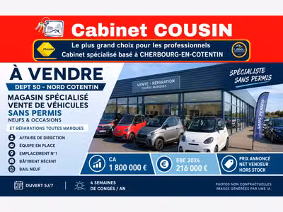 Vente magasin véhicules sans permis à Martinvast