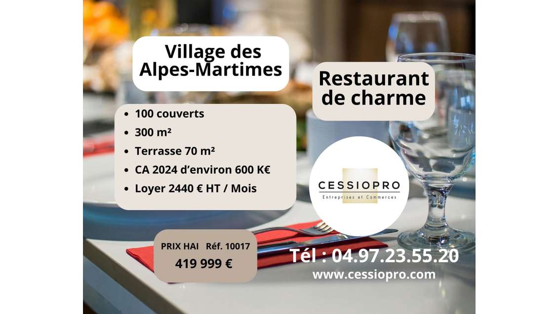 AV magnifique restaurant de charme terrasse Grasse