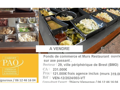 Vente Restaurant à Quimper