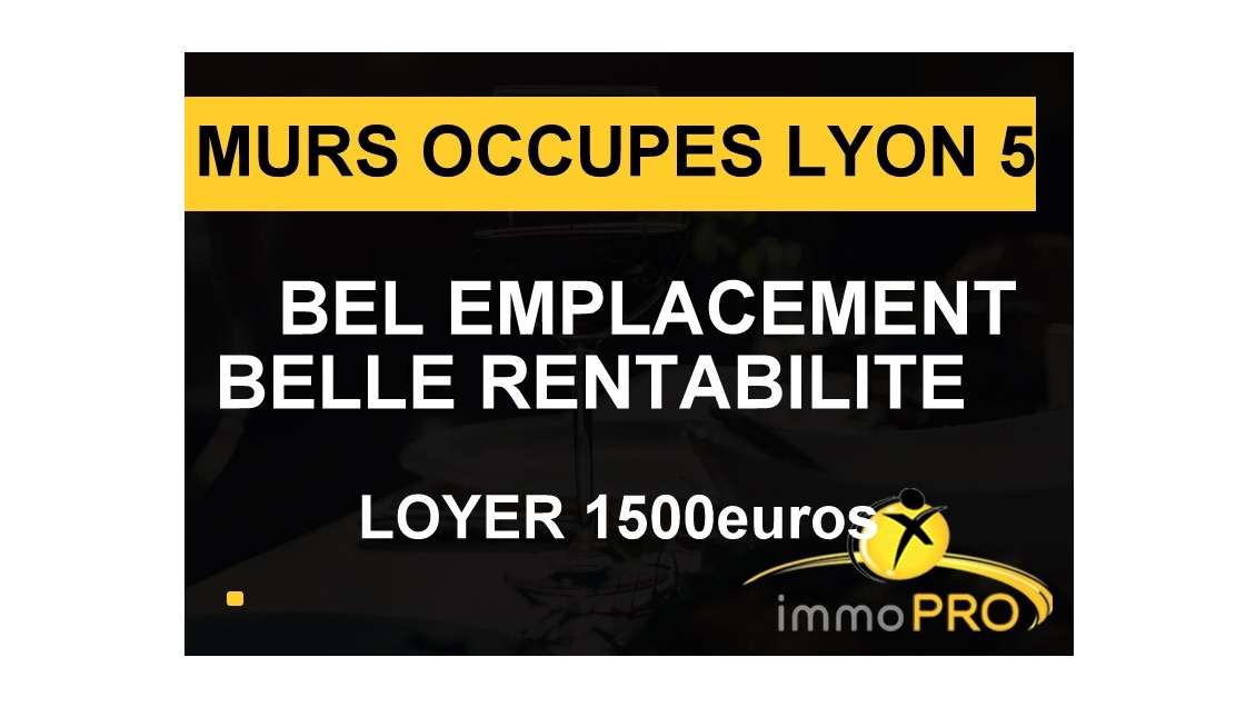 Vend murs occupés 35m² très bien placés à Lyon 5