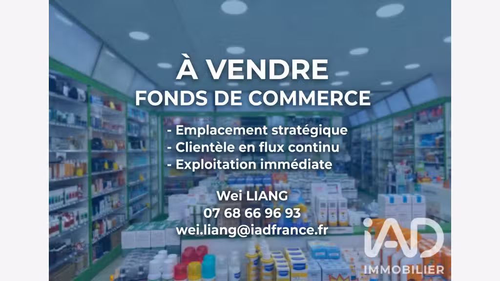 Vente pharmacie-parapharmacie au coeur de Paris