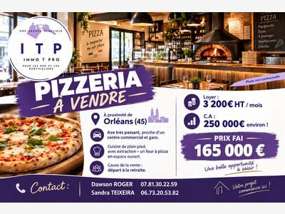 Vente belle pizzeria très grande ville du Loiret