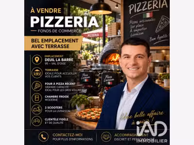 Vente pizzeria opérationnelle à Deuil-la-Barre