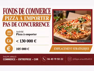 Vente pizzeria à emporter sur Challans