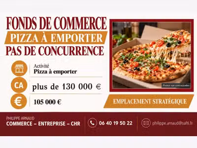 Vente pizzeria à emporter sur Challans