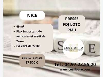 Vente presse FDJ loto PMU artère passante Nice  