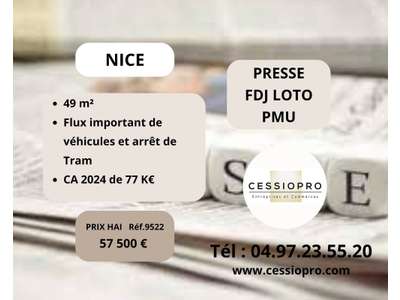 Vente Librairie - Papeterie à Nice