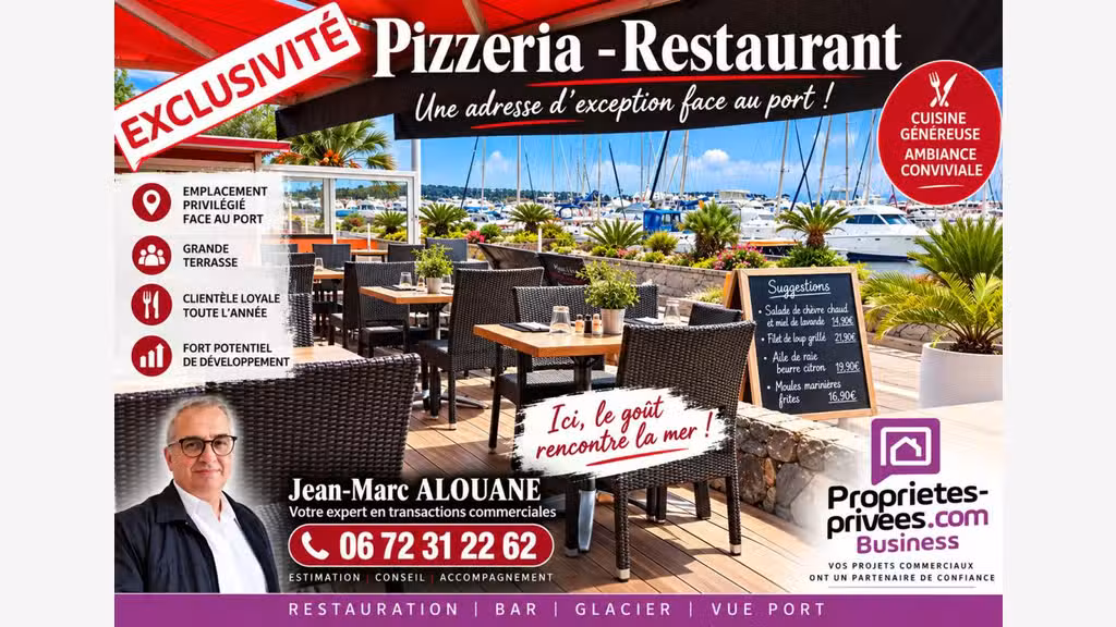 Vente restaurant 80 couverts de 150m² à Agde port