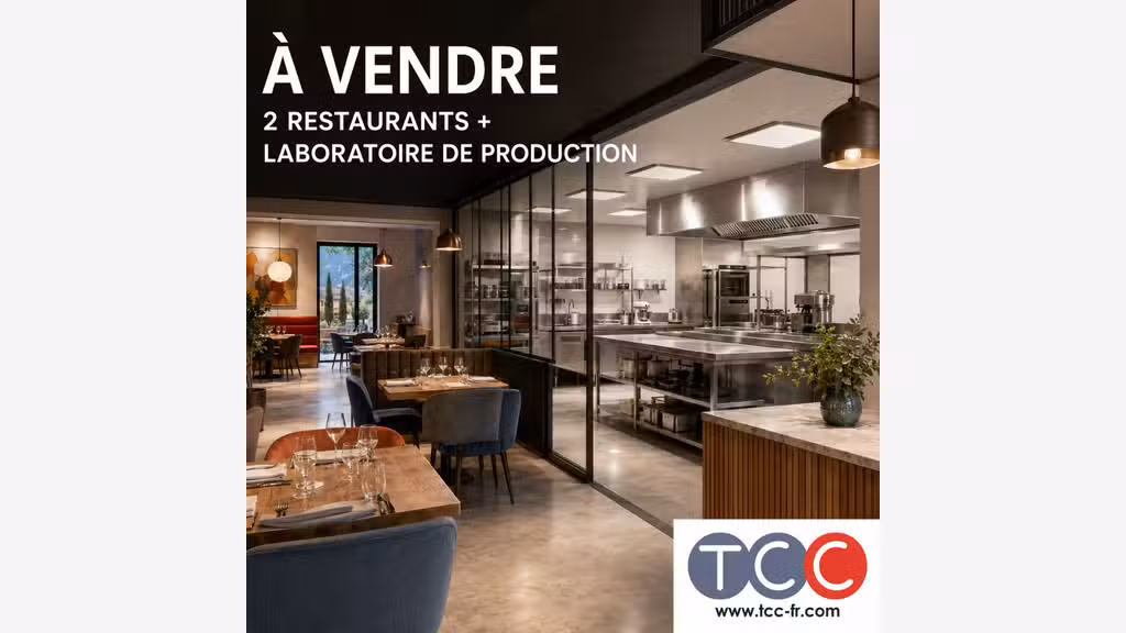 Cède ensemble de 2 restaurants et labo Aix en Pce