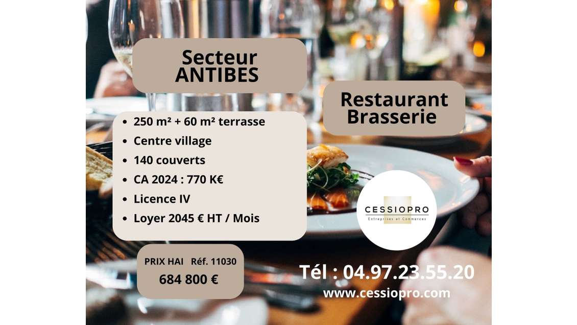 AV restaurant brasserie centre du village Antibes