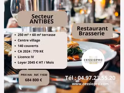 AV restaurant brasserie centre du village Antibes