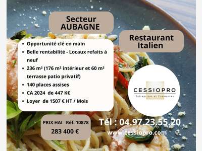 AV restaurant italien avec patio privatif Aubagne
