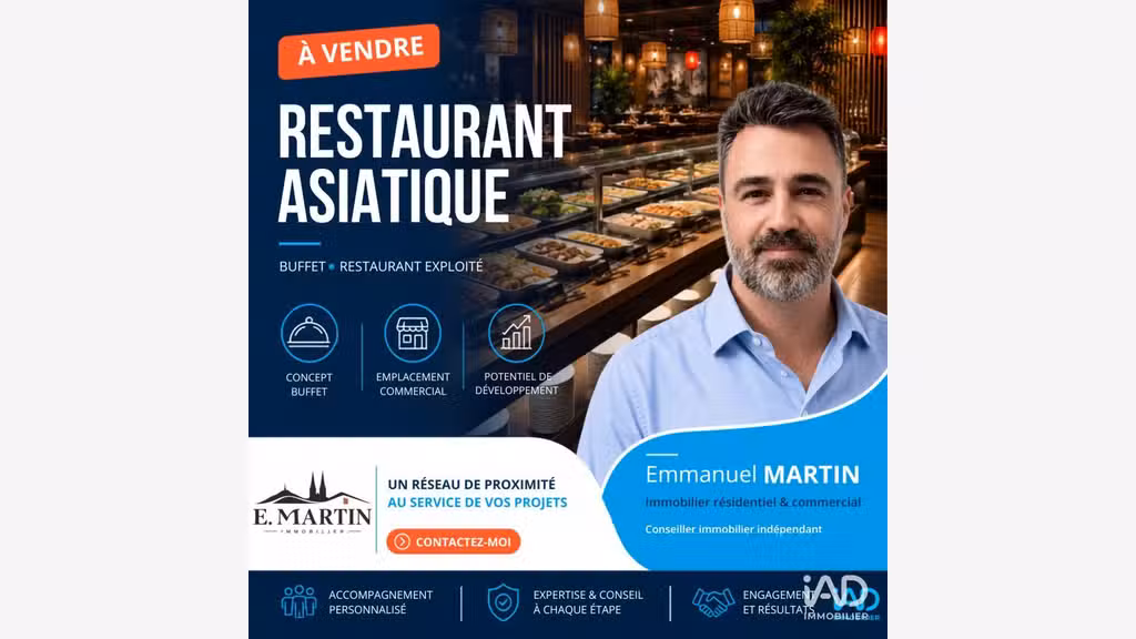 Vente restaurant asiatique de 1400m² à Aubière