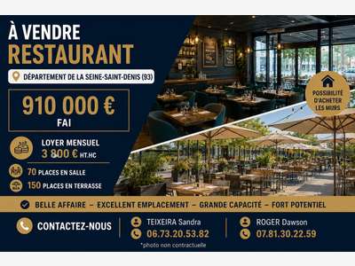 AV magnifique brasserie dans secteur recherché 93
