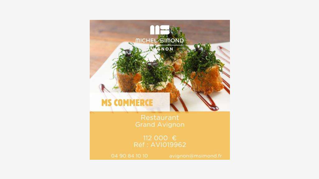 Vente restaurant 40 cvts + extérieur grand Avignon