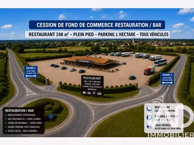 Vente restaurant bar sur axe passant à Ballée