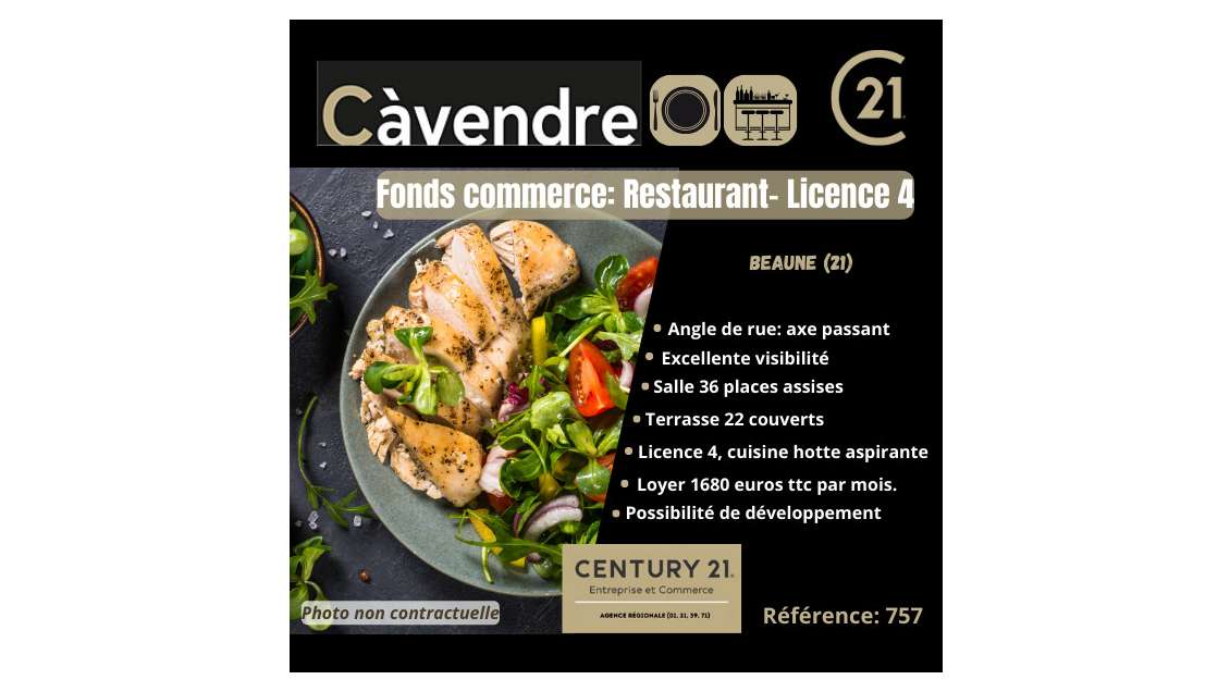 Vente bar restaurant en angle de rue à Beaune (21)