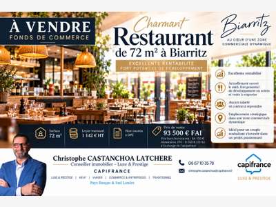 Charmant Restaurant de 72 m² à Biarritz