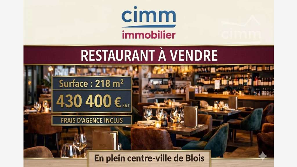 AV FDC restaurant empl stratégique à Blois centre
