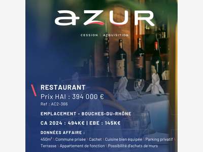 VENTE Beau restaurant dans les Bouches-du-Rhône