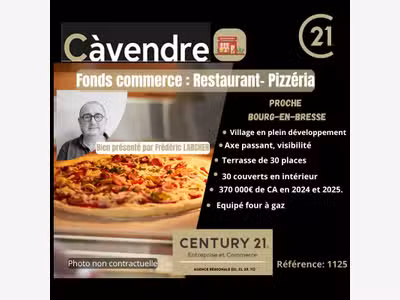 Vente pizzeria restaurant proche Bourg en Bresse