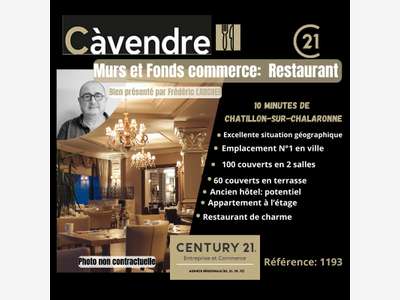 Vente restaurant murs et FDC prox Bourg-en-Bresse