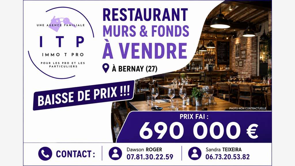 AV magnifique restaurant en périphérie de Brionne