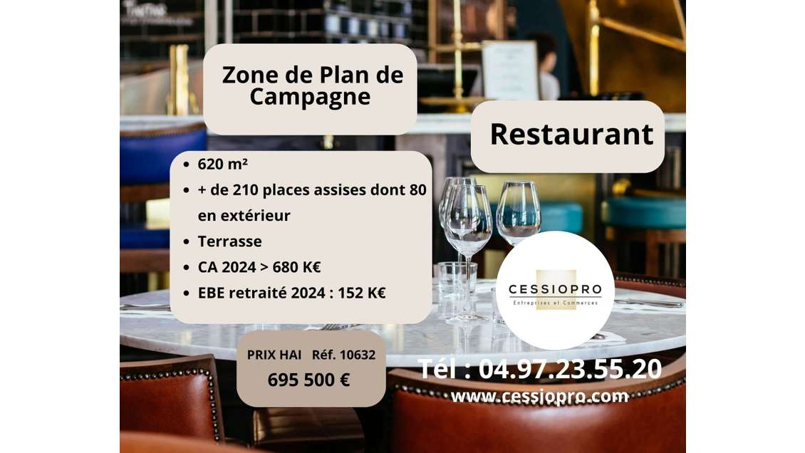 Très beau restaurant et terrasse Plan de Campagne