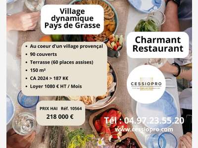 Vente restaurant idéal couple village dynamique 06