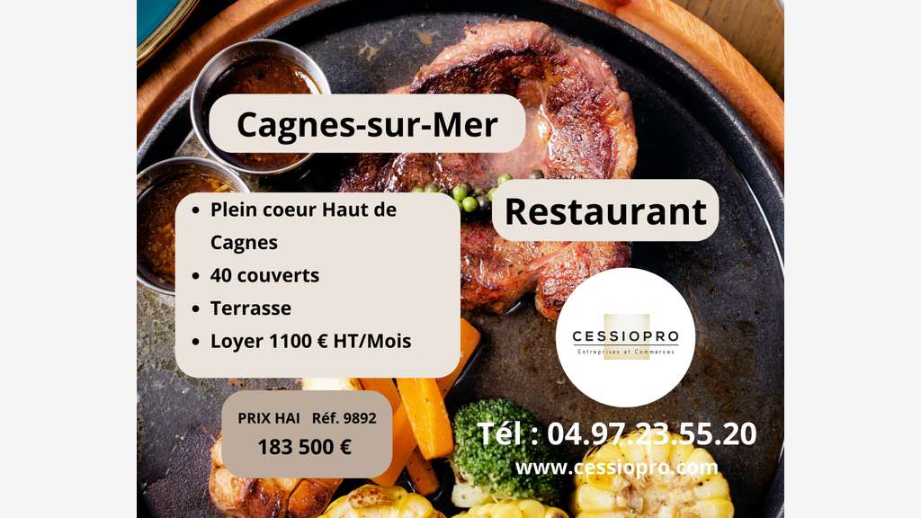 AV restaurant au coeur des hauts de Cagnes sur Mer
