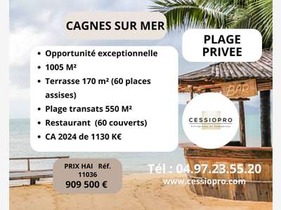 A vendre plage privée empl N°1 à Cagnes sur Mer