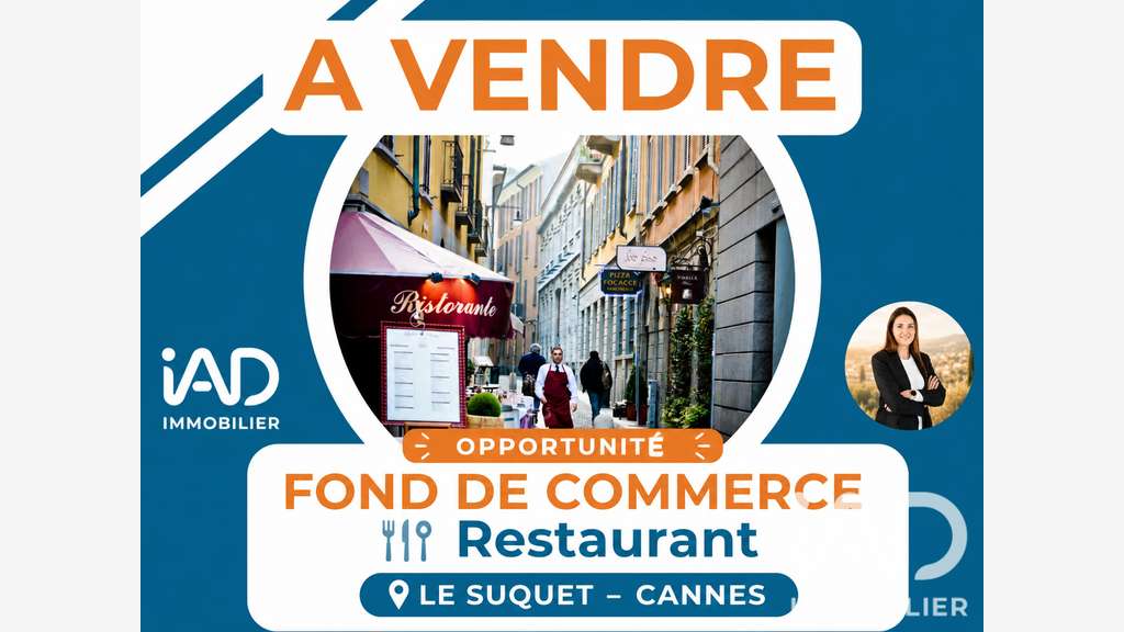 Vente restaurant fort potentiel à Cannes Suquet